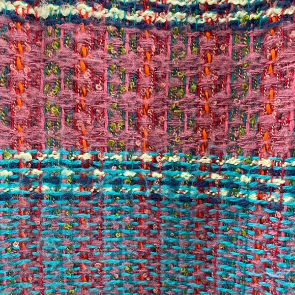 💙🌺Bundle of 3:  Embroidered Belt, Ear Muff Headband, and Colorful Knit Shawl - Picture 7 of 8